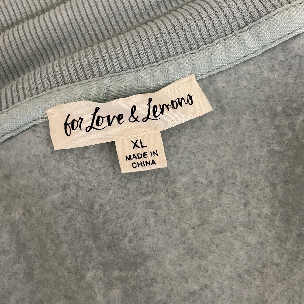 For Love And Lemons Sweatsuit XL Josie Jumpsuit One Piece Blue Long Sleeve - Picture 6 of 7
